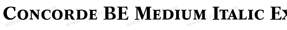 Concorde BE Medium Italic Expert字体转换